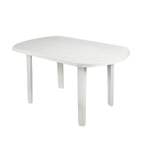 Tραπέζι πλαστικό Oval Λευκό (140x80x72 cm)