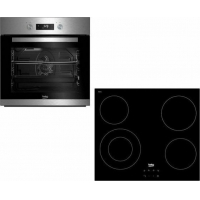 Beko BIM 22302 X + HIC64402E Φούρνος άνω Πάγκου 71lt με Κεραμικές Εστίες Π59.4εκ.