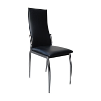 FRESH K/D καρέκλα [ ΕΜ903,01 ] PVC Μαύρο Διαστάσεις: 45x52x102 cm